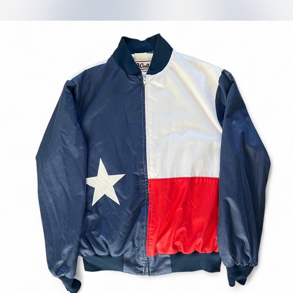 Walls Blue, White, and Red Bomber Jacket